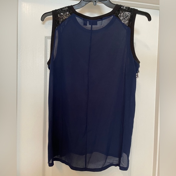 ANA a.n.a. NWOT tank top size Large in grey, black lace and a sheer royal blue - Picture 4 of 4